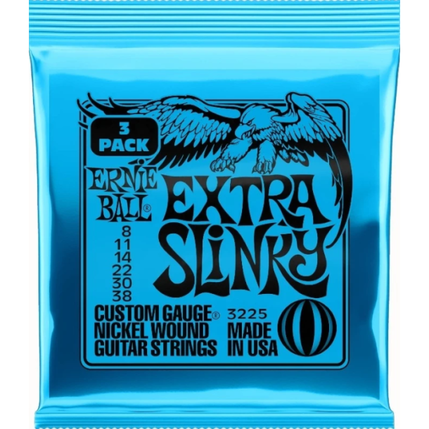 Ernie Ball 3225 Extra Slinky Nickel 3-Pack